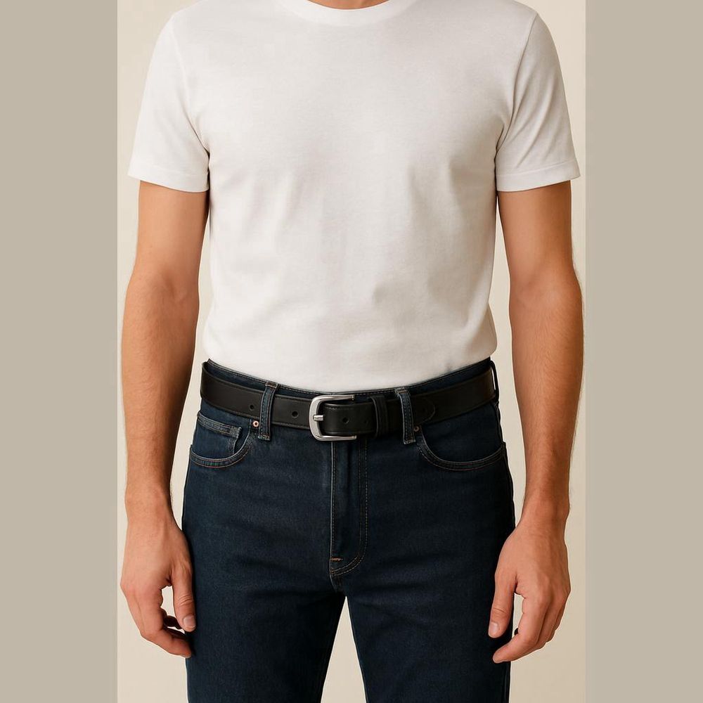 Calvin Klein Black Leather Belt Extra Large